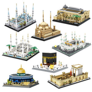 Blocchi di Costruzione dell'Architettura Mondiale Famosa di Wange, Modello Scenico della Grande Moschea della Mecca e di Sheikh Zayed, Arabia Saudita, per Collezione - Product Image 1