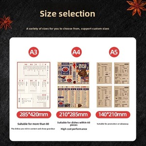 Menus pliés personnalisés avec impression offset sur papier et carton double couche, design écologique et portable pour les chaînes de restauration rapide - Product Image 3