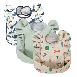 Bavoirs de bave pour bébé OEM & ODM Bavoirs en carton pour bébé Bavoir en PU imperméable et réutilisable Ailes d'ange - Product Image 1