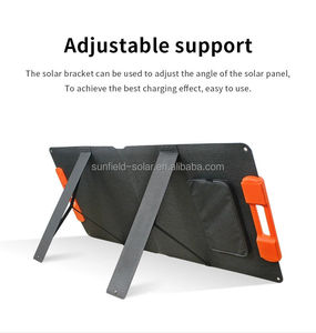 Folding <b>Solar</b> <b>Panel</b> Charger High Efficiency Sewing Monocrystalline Portable <b>100W</b> 18V 21.6V ETFE Sunfield 20% Efficiency - Product Image 4