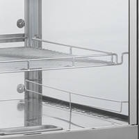 Vitrine de présentation verticale isotherme de qualité alimentaire avec circulation d'air chaud pour le maintien au chaud du pain, du poulet frit et des hamburgers