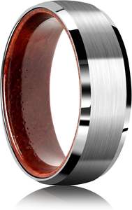 Hot Sale Mens Jewelry <strong>Tungsen</strong> Carbide <strong>Ring</strong> Wholesale Jewelry <strong>Ring</strong> Nature Wood Inlay Wedding Band Tungsten <strong>Ring</strong> Fashion Jewelry - Product Image 4