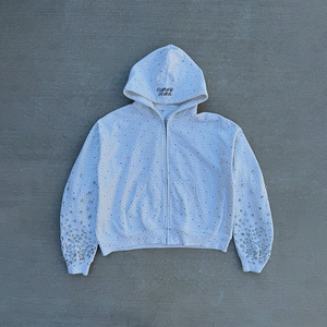 <b>Black</b> Rhinestone Hoodie For <b>Men</b> - Premium Heavyweight Streetwear Designer Hoodie - Product Image 4