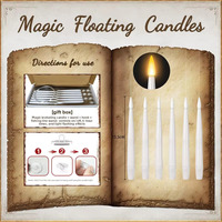 Bougies flottantes à piles, suspendues, scintillantes, électriques, LED 3D, sans flamme, avec effets de baguette magique et télécommande, pour Diwali, mariages, Pâques