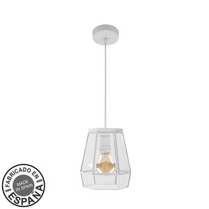 Lampada a sospensione E27, colore bianco, dimensioni 18x18 cm, ideale per illuminazione decorativa e funzionale in interni. - Product Image 1