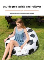 Fauteuil gonflable pliable en PVC écologique imperméable en forme de ballon de football pour le camping et l'extérieur