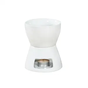 New Arrival Wholesale Ceramic Wax Candle Chocolate Cheese Melting Pot Butter Warmer Fondue Hot Pot