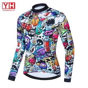 เสื้อขี่จักรยานเสือภูเขาแขนยาวสำหรับผู้ชายเสื้อแข่งจักรยานเสือภูเขาพิมพ์ลายระเหิดกำหนดเองได้ - Product Image 1