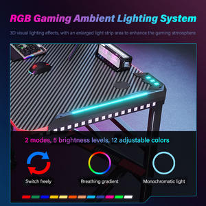 โต๊ะเกมมิ่งคอมพิวเตอร์ดีไซน์เรียบง่ายสำหรับเล่นเกมอีสปอร์ต ผลิตตามสั่งจากโรงงาน เหมาะสำหรับใช้ในบ้านหรือร้านอินเทอร์เน็ต - Product Image 6