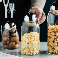 Ensemble de bocaux de conservation en verre hermétiques de haute qualité en borosilicate, compatibles micro-ondes, avec couvercle en bambou