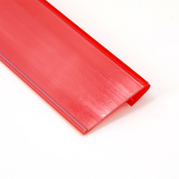 Porte-étiquettes en plastique d'étagère de profil d'extrusion de bande en plastique d'extrusion de PVC clair de la Chine pour le rayonnage de fil