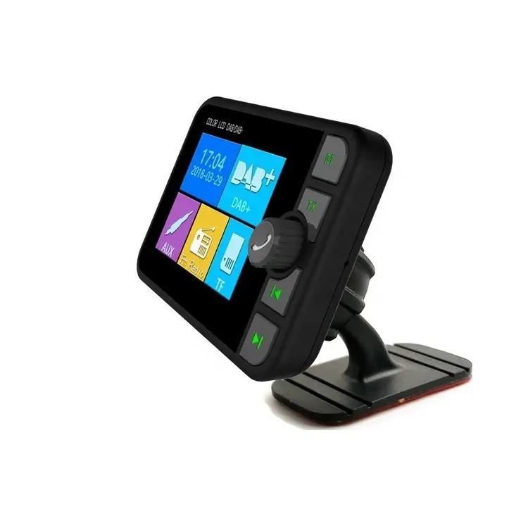 2.4 inç renkli LCD bluetooth Stereo dijital radyo DAB araç adaptörü MP3 çalar TF kart yuvası ile