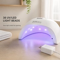 Lampu Kuku UV LED 120W 36 Beads Pengeringan Cepat Tidak Menghitamkan Gel Polish Sensor Otomatis Anti-Silau Dua Fungsi untuk Tangan Kaki Salon