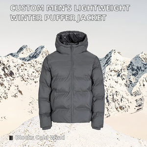 Factory Custom Men's <b>Winter</b> <b>Quilted</b> Jacket 100% Cotton Lightweight Windproof Breathable Fleece - Product Image 2