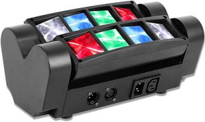 Mini Luz LED Spider 8x3W RGBW con Cabezal Móvil, Activación por Sonido, Control DMX-512, Iluminación Estroboscópica para Parques Temáticos, Fiestas y DJs - Product Image 6
