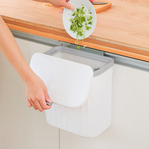 <span class=keywords><strong>Cubo</strong></span> de <span class=keywords><strong>basura</strong></span> de plástico montado en la pared con función colgante, encimera de compost de cocina, <span class=keywords><strong>cubo</strong></span> de <span class=keywords><strong>basura</strong></span>, tapa de <span class=keywords><strong>basura</strong></span> pequeña para uso en el baño - Product Image 5