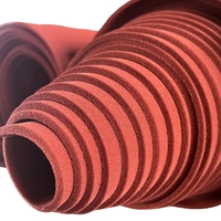 Rouleau de mousse de silicone à cellules ouvertes SHR-14-10, densité 140 kg/m³, épaisseur 10 mm, coussin en éponge rouge pour table de presse à chaud