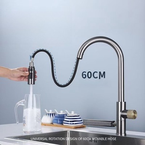Robinet d'eau bouillante LED <span class=keywords><strong>6</strong></span> en 1 5/<span class=keywords><strong>6</strong></span> voies Robinet d'eau pétillante réfrigérée Bouton de contrôle Robinet d'eau pure pour évier de cuisine - Product Image 2