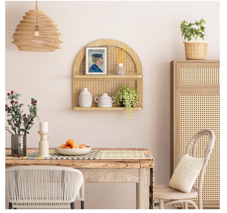 Mensole da parete Boho per piante e decorazioni, mensole in corda per decorazione da parete in soggiorno, camera da letto, bagno | design brevettato | by NWOOD