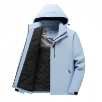 Veste d'alpinisme unisexe à capuche pour l'hiver, fabriquée en tissu technique imperméable et respirant, avec doublure en polyester doux