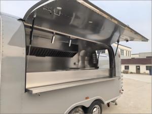 รถพ่วงบาร์บีคิวอะลูมิเนียมสไตล์เท็กซัส พร้อมเตาอบขนาดใหญ่แบบออฟเซ็ต สำหรับธุรกิจขายชิปและขนมแบบแท้ๆ สไตล์ภาคใต้ - Product Image 6