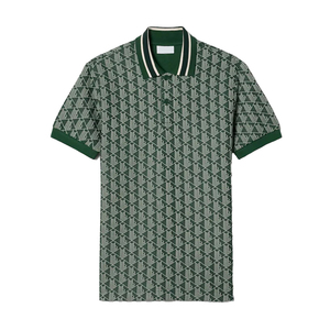 Polo de Manga Corta para Hombre, Estampado Náutico, Mezcla de Algodón y Viscosa, Motivo de Ancla y Cuerda, Estilo Costero, Transpirable y con Caída - Product Image 1