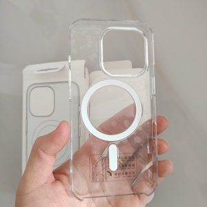 Coque de téléphone magnétique forte PC Transparent de haute qualité pour <span class=keywords><strong>iphone</strong></span> 16 15 14 13 Pro Max Anti jaunissement avec couverture IC pour <span class=keywords><strong>iPhone</strong></span> <span class=keywords><strong>12</strong></span> - Product Image 5