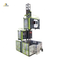 Ascenseur de chantier Gjj 2t avec variateur de fréquence (VFD) pour matériaux de construction, idéal pour les chantiers de construction en hauteur
