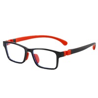 Acceptation de la personnalisation ODM/OEM, nouvelles lunettes anti-lumière bleue pour enfants, montures rectangulaires solides et élégantes en silicone, légères
