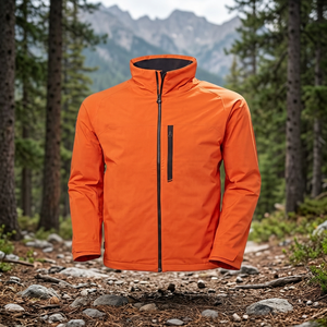 Veste coupe-vent pour homme Skyler, avec logo personnalisé, imperméable, matelassée, fermeture éclair, doublure en polaire, idéale pour l'automne - Product Image 3
