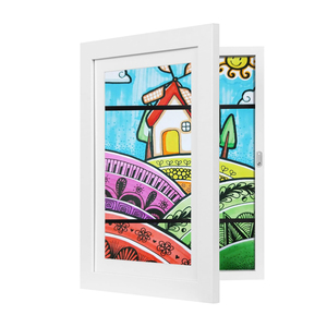 Kids Art <b>Frames</b> MDF Photo <b>Frame</b> 8.5x11 <b>A4</b> 10x12.5 Front Opening Changeable Waterproof Artwork Display Storage <b>Frame</b> - Product Image 1