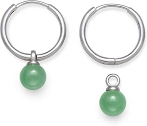 Wholesale <strong>Jade</strong> <strong>Earrings</strong> Hoop for Women Trend <strong>Jade</strong> Hoop <strong>Earrings</strong> 925 Sterling Silver - Product Image 4