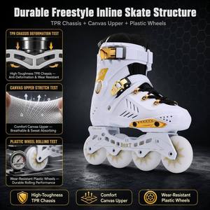 Patins <span class=keywords><strong>à</strong></span> roulettes pour adultes unisexes, patins <span class=keywords><strong>à</strong></span> roulettes professionnels de style freestyle, patins <span class=keywords><strong>à</strong></span> roulettes en toile, patins <span class=keywords><strong>à</strong></span> <span class=keywords><strong>glace</strong></span> - Product Image 3