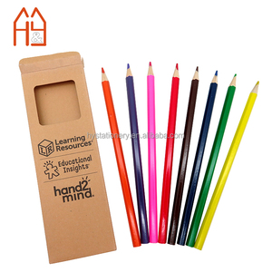 El Mejor Regalo Promocional <span class=keywords><strong>para</strong></span> Niños, Juego de 8 Lápices de Colores en Caja de Papel Kraft con Impresión Personalizada - Product Image 1