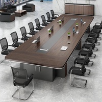 Table de conférence HYZ-295X, longue et rectangulaire, design simple et moderne, ignifuge, bureau pour 1 personne, nouveau modèle épaissi