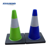 Cônes de signalisation en PVC haute visibilité et haute intensité, plusieurs styles pour la sécurité routière et l'isolation de chantiers