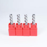 Fresa de carburo HRC55 HRC60 de 3 o 4 filos cuadrados para corte de metal y aluminio CNC, broca de router