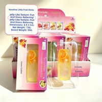 Jouet sensoriel anti-stress souple et extensible en forme de longue bande transparente à l'effet fruité Vaseline