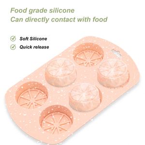 Molde de Silicona con Forma de Limón de 6 Cavidades, Bandeja Antiadherente para Hornear, Galletas, Chocolate, Pastel, Cubitos de Hielo Flexibles, Herramientas para Hacer Gelatina y Dulces - Product Image 3