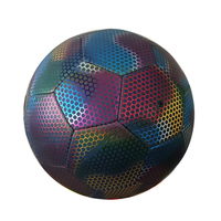 ActEarly ballons de football réfléchissants personnalisés ballons de football lumineux à lueur nocturne ballon de football holographique taille 5 ballon lumineux de football