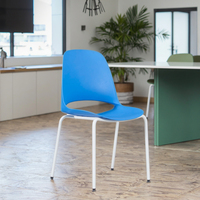Chaise de bureau empilable en maille de style moderne, pliable, avec pieds mobiles en fer, accoudoirs fixes, couleur optionnelle, siège en plastique