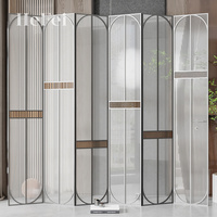 Écrans en verre de fil métallique personnalisés, cloisons en verre d'art pour restaurants/hôtels. Conceptions OEM Bienvenue
