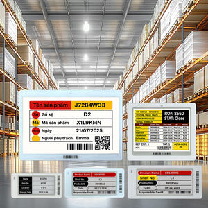 Étiquettes électroniques d'étagère Esl pour les systèmes de rayonnage d'entrepôt Plusieurs tailles E Ink Display Factory Etiquette d'étiquette de prix numérique automatique - Product Image 1