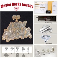Hip Hop VVS Moissanite Pendentif Chaîne Glacé Diamant Argent 925 Rappeur Personnalisé Moissanite Pendentif