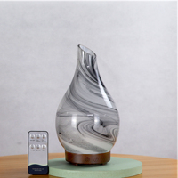 Diffuseur d'huiles essentielles à brume fraîche, humidificateur portable en verre avec une capacité de 150 ml et 7 couleurs LED pour la maison, l'hôtel et le bureau