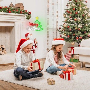 Buon natale insegna al Neon colorata luce dell'albero a LED per decorazione della parete, esposizione della stanza delle vacanze, decorazione della festa e regalo stagionale per la casa - Product Image 5