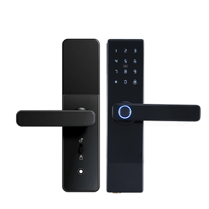 Serrure de <span class=keywords><strong>porte</strong></span> intelligente EBKN <span class=keywords><strong>à</strong></span> <span class=keywords><strong>entrée</strong></span> sans clé Tuya, empreinte digitale, carte, <span class=keywords><strong>code</strong></span>, carte mémoire, prise en charge cloud via Wi-Fi, pour portes en bois/acier - Product Image 2