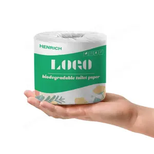 Papier de soie de couleur personnalisée 3 plis, papier toilette avec LOGO Bagasse, vente en gros