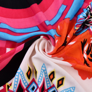 Hoa in một mặt sợi ngang dệt kim 95% <span class=keywords><strong>Polyester</strong></span> 5% spandex vải in 160-180 GSM cho quần áo và váy - Product Image 6