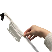 Colgador de herramientas de cocina de distancia ajustable, estante vertical de pared sin taladro, ganchos adhesivos para puerta de armario, gancho de pared para almacenamiento trasero